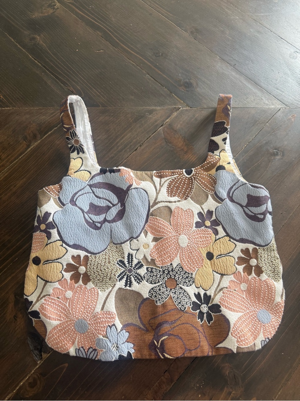 Zara Floral Crop Tank Size Small